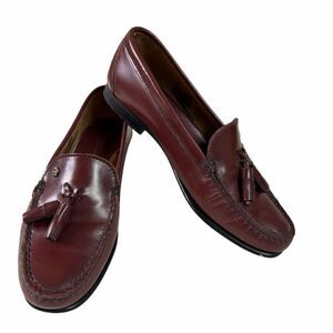 Etienne Aigner Vintage Burgundy Tassel Loafers Size 7 Preppy Classic Leather